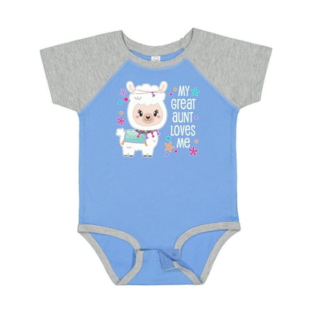 

Inktastic My Great Aunt Loves Me- Cute and Happy Llama Gift Baby Boy or Baby Girl Bodysuit