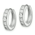 thumbnail image 2 of Primal Silver Sterling Silver Rhodium-plated Cubic Zirconia Hoop Earrings, 2 of 5