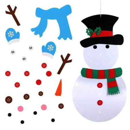 Gifts For Xmas Christmas fashion DIY Felt Snowman Kit Ornaments for Kid Xmas Gifts Wall Hanging Decor ()