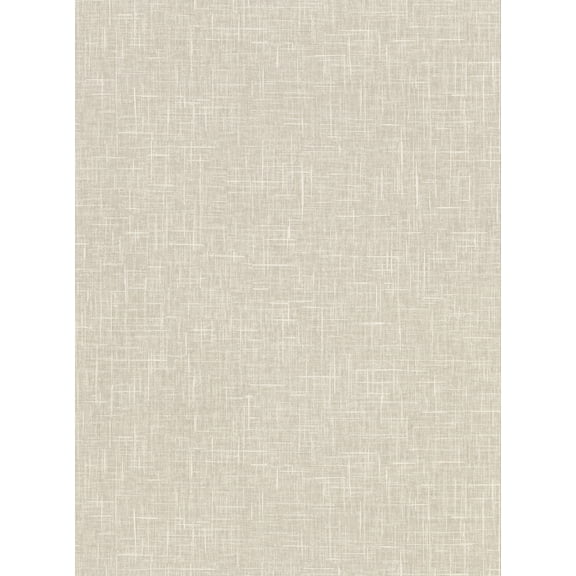 Warner Linville Taupe Faux Linen Wallpaper