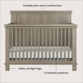 thumbnail image 5 of Child Craft Denman 4-in-1 Convertible Crib, Craftsman Panel Design, 2 Mattress Heights, Crescent Gray, 5 of 8