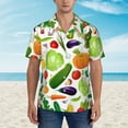 thumbnail image 4 of Daiia Vegetables2 Hawaiian Shirt for Men Gentle Cotton Regular Short Sleeve Casual-Medium, 4 of 9