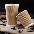 thumbnail image 4 of Amaxe Direct (12oz - 500 Count) Insulated Kraft Hot Beverage Cups with Ripple Wall l 3-Layer Rippled Wall for Better Insulation l Recyclable (12 oz. - 500 Count) (12oz - 500 Counts), 4 of 4
