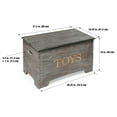 thumbnail image 4 of Badger Basket Children's Solid Wood Rustic Toy Box 3.3 Cu ft. - Vintage Gray, 4 of 8