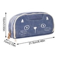 thumbnail image 3 of Cute Pencil Case, Aesthetic Pen Pouch, Large Pencil Bag with Zipper, Kawaii Stationery Storage and Organizer, School Supplies for Teen and Adult Girls, Blue, 3 of 4
