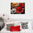 thumbnail image 4 of Awypu Red Poppy Flower Wall Art Bedroom Wall Decor Picture Canvas Posters Print Modern Floral Artwork Framed For Living Room Black And White Wall Painting Home Decor,, 4 of 4
