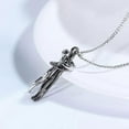 thumbnail image 5 of Unisex Hug Couple Pendant Necklace Dance Partner Choker Neck Chain Jewelry Gift, 5 of 5