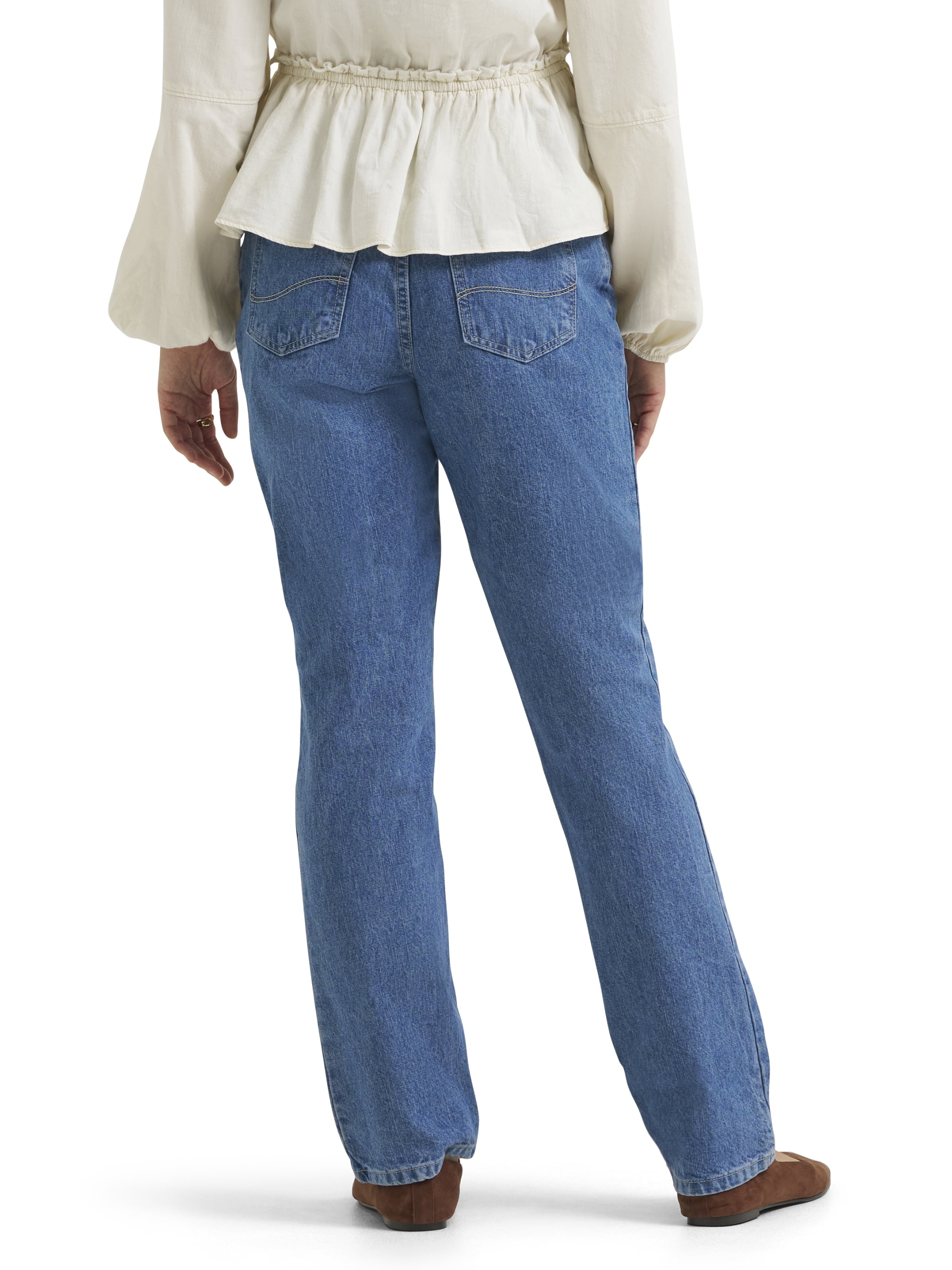 Lee® Women's All Cotton 31" Relaxed Straight Leg Denim Jeans