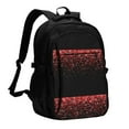 thumbnail image 1 of Balery Red Glitter1 Mochila con carga USB para hombre y mujer - Mochila impermeable y antirrobo para laptop con puerto USB para viajes, trabajo, 1 of 7