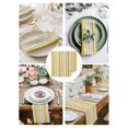 thumbnail image 3 of Yellow Grey Stripe Cloth Napkins Set of 8 Reusable Dinner Napkins, Farmhouse Minimalist Striped Cocktail Napkin Washable Table Napkins for Wedding/Holiday Party/Baby Shower 20"x20", 3 of 7