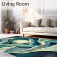 thumbnail image 2 of ODIKA 4'x6' Machine Washable Non-Slip Area Rug, with Intricate Abalone Design High Traffic Rug, Blue, 84851, 2 of 7