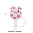 thumbnail image 2 of 5PCS Bar Cute Reusable Airtight Splash Proof 6-10mm straws Silicone Straw Plug Straw Covers Drinking Caps Straw Topper B, 2 of 6