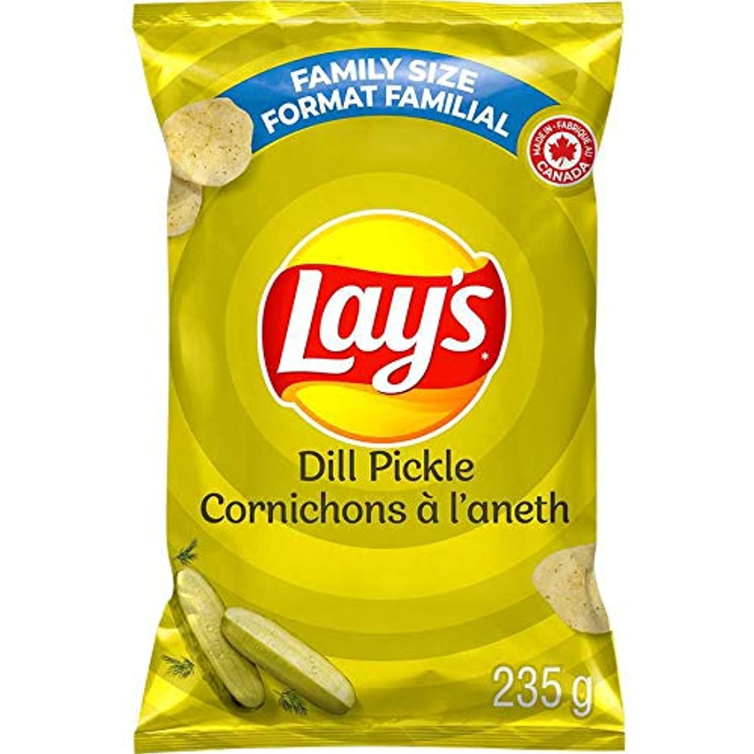 Lays Dill Pickle Flavour Potato Chips Family Size Bag {Imported From Canada}