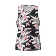 thumbnail image 4 of Fotbe Orchids Flowers Pattern Men's Quick Dry Workout Tank Top Gym Muscle Tee Fitness Bodybuilding Sleeveless T Shirt Breathable Workout Shirt-Large, 4 of 9