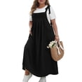 thumbnail image 3 of Vestido de Verano para Mujer, Talla Grande, Informal, Sin Mangas, con Tirantes Finos, para Playa Negro XL, 3 of 8