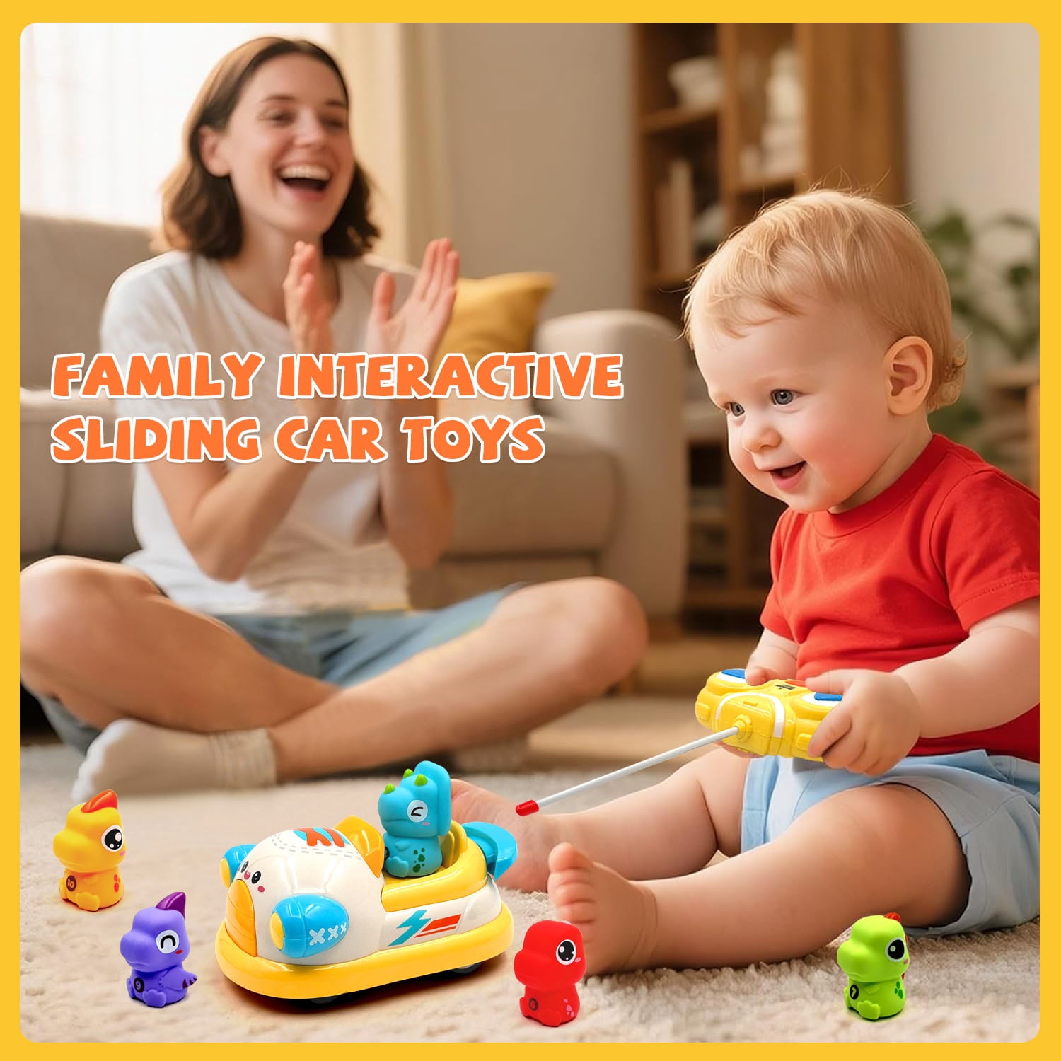 Remote Control Car for Toddlers, Dinosaur Toys for Kids 3-6 Years,  Car Toy for 3 Year Old Boys, Birthday Gifts for Boys and Girls