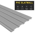 thumbnail image 2 of 4'H x 4'W PVC Slatwall Panels Garage Wall Storage System, Grey Slat Wall Paneling Garage Organizers, 2 of 5