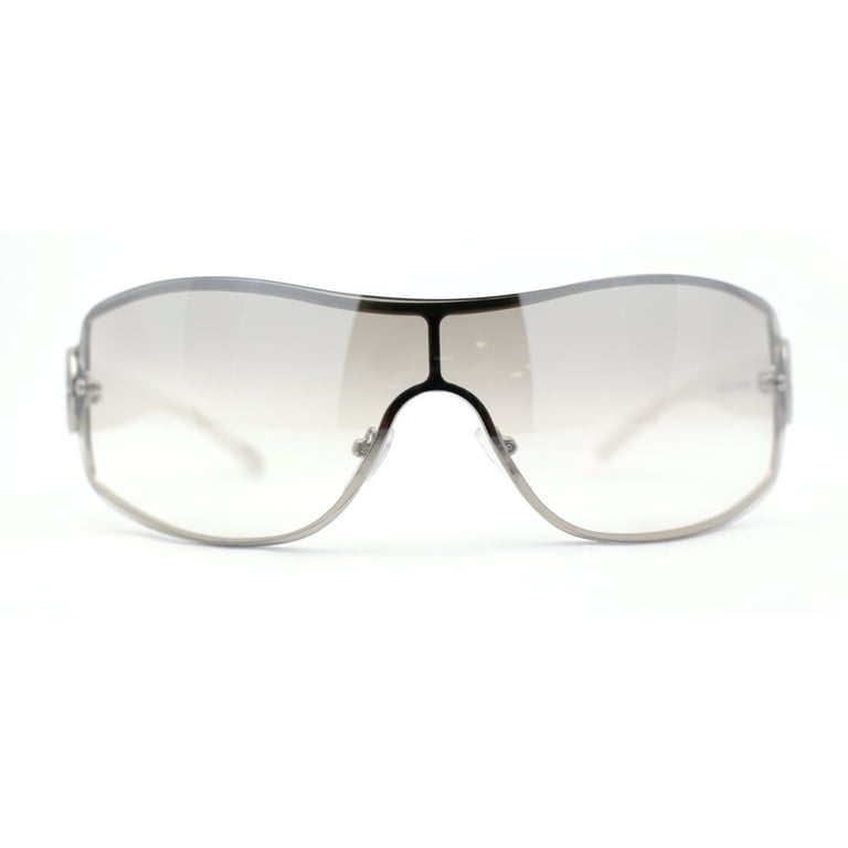 SA106 Womens Elegant Rimless Shield Wrap Luxury Designer Sunglasses Silver White - Clear Mirror, Women's, Size: One Size