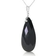 thumbnail image 2 of Galaxy Gold 14K White Gold Natural Black Onyx Briolette Necklace - Strength & Brilliance - 16" to 24" - Fine Jewelry for Women, 2 of 3