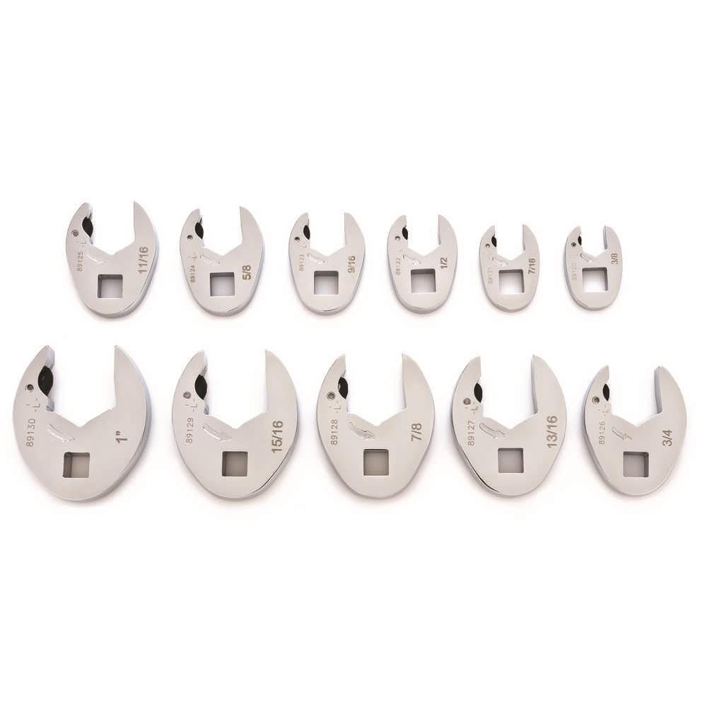 GearWrench 89118 11 Piece Sae Ratcheting Crowfoot Wrench Set Walmart