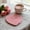 Hot Pink, variant on Valentine's Day Heart-Shaped Cotton Woven Coaster, 4.9x4.1in Heat Insulating Soft Cup Pad Romantic Table Decor for Valentine's Dinner Coffe Cup