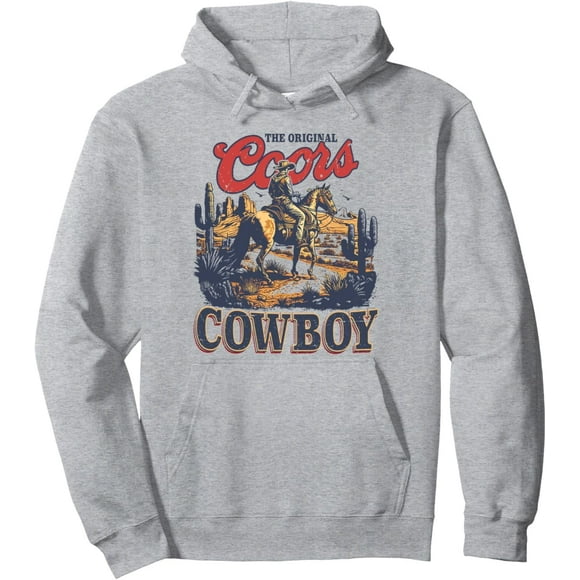 The Original Coor Cowboys Western Country Cowhide Riding Pullover Hoodie