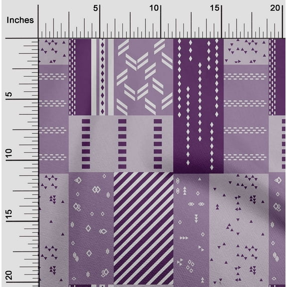 oneOone Cotton Flex Fabric Patchwork Geometric Print Fabric By The Yard 40 Inches Wide