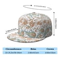thumbnail image 5 of Floral Flat Bill Hat – Bohemian Style Snapback, Vintage Floral Design for Women & Men, 5 of 8