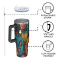 thumbnail image 4 of Halloween Colorful Jack Lanterns Tumbler with Handle and Lid,40oz Double Wall Vacuum Insulated Tumbler,Cups Gift for Women and Men, 4 of 7