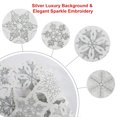 thumbnail image 3 of OVZME Embroidered Snowflake Christmas Decorations, 36 Inches Long Cutwork with Applique Embroidery Runner Xmas Party Kitchen and Holiday Dinner Christmas Decor, 13x36 Inch, 3 of 6