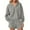 Gray, variant on Kaemgyyd Two Piece Sets for Women Fall Outfits Sweatsuit Quarter Zipper Long Sleeve Sweatshirt with Sweat Short Sets Loose Matching Set