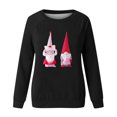 thumbnail image 4 of Qiopertar Mode Femmes Imprimé Col Rond Pull Tops Manches Longues Blouse Confortable Chandail en Molleton Offres de la Semaine Liquidation Moins de 5$ jusqu'à 90 % de Réduction, 4 of 4
