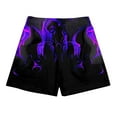 thumbnail image 3 of Men's Shorts Casual Classic Fit Drawstring Summer Beach Shorts with Elastic Waist and Pockets Purple XL, 3 of 6