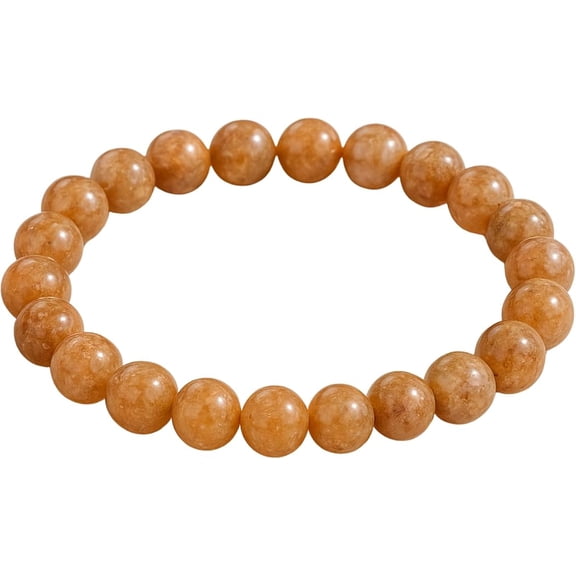 Sunstone Crystal Bracelet – 8mm Beaded Stretchable Healing Bracelet for Men & Women, Protection, Balance & Positive Energy Gift
