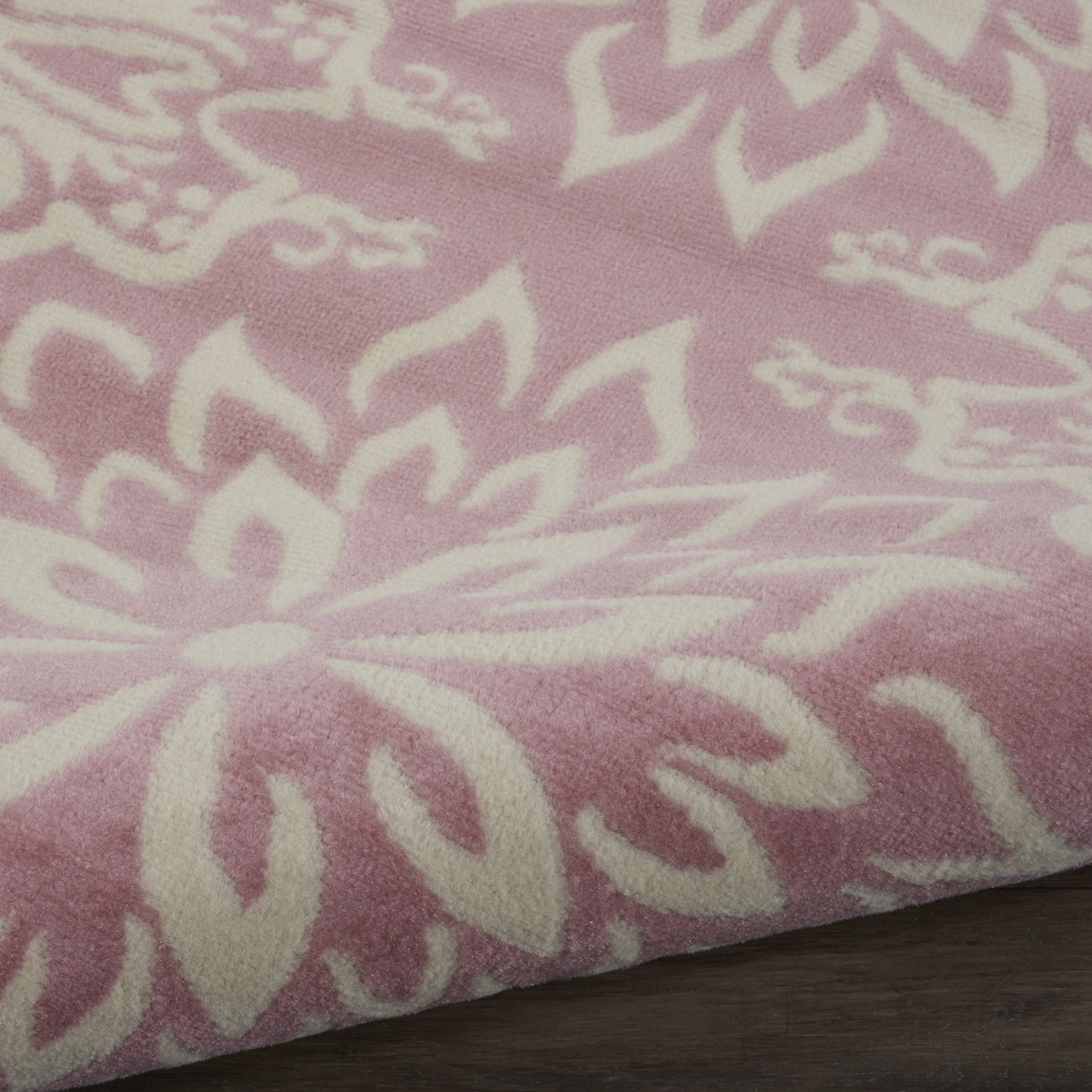 Nourison Jubilant Geometric Floral Ivory/Pink 7'10" x 9'10" Area Rug, (8' x 10')