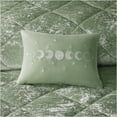 thumbnail image 5 of JERFIT Green Crushed Velvet Comforter Set Queen Full, Diamond Quilted Bedding Set with 2 Shams & Decorative Pillow, Hypoallergenic Polyester Microfiber, 5 of 10