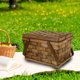 thumbnail image 4 of Cesta de picnic tejida portátil 1pc Cesta de almacenamiento de sol diversión con tapa, 4 of 4