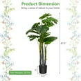 thumbnail image 2 of Gymax 4FT Artificial Tree Artificial Monstera Palm Tree Fake Plant for Indoor Outdoor, 2 of 10