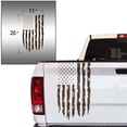 thumbnail image 2 of Distressed American USA US Flag Truck Tailgate Vinyl Decal Compatible with most Pickup Trucks - EUA Flag Rear Graphic Car Sticker (11" x 20", Brown), 2 of 8