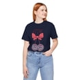 thumbnail image 5 of Women's Groovy Retro America Coquette Disco Balls & Bow 4th of July Shirt, 5 of 8