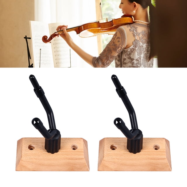 Violin Hanger Holder Wall Mount Guitar Hook With Wood Base Musical Instruments For Music Classrooms And Recording Rooms