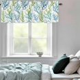 thumbnail image 6 of Valance Curtains for Windows Coral Kitchen Curtians Window Treatment Marine Life Watercolor Topper Curtain Rod Pocket Valances for Kitchen Bathroom Living Room 60x18in, 6 of 9