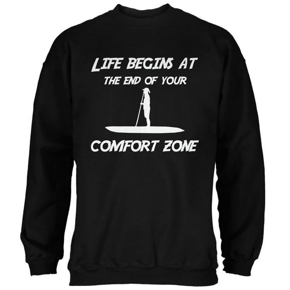 Comfort Zone Paddle Board Black Adult Sweatshirt - X-Large