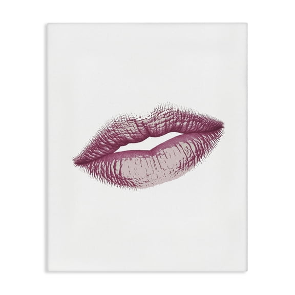 Feminine Pink Lips Glam Canvas Wall Art, design by Christine Simpson Art