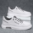 thumbnail image 3 of Men'S & Women'S White Low-Top Canvas Sneakers - Minimalist Round-Toe Casual Shoes with Arch Support, Cushioned Rubber Sole & Breathable Fabric - All-Season Versatile for Casual Attire, Hiking, School, 3 of 8