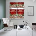 thumbnail image 4 of Merry Christmas Kitchen Curtains Sets for Windows 24 Inch Length, Winter Trees Xmas Snowflake Gingerbread Rod Pocket Window Treatments Tier Curtains and Valances Set for Bedroom/Bathroom, 4 of 8