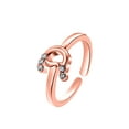 thumbnail image 3 of Daisyyozoid Wholesale Letter Ring 26 English Letter Art Design Combination Diamond Couple Gift, 3 of 9