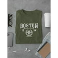 thumbnail image 3 of Retro College Boston Garland T-Shirt Men -Image by Shutterstock, Male Large, 3 of 4