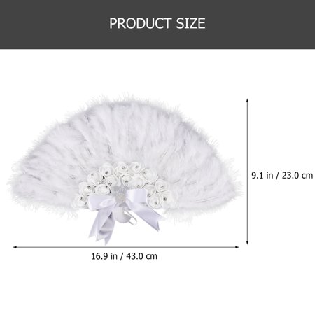

NICEXMAS Handheld Plume Fan Stage Performances Fan Decorative Fan Prop Wedding Fan