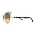 thumbnail image 3 of Womens Cat Eye Double Rim Butterfly Shape Mirror Lens Sunglasses Gold Tortoise Mirror, 3 of 4